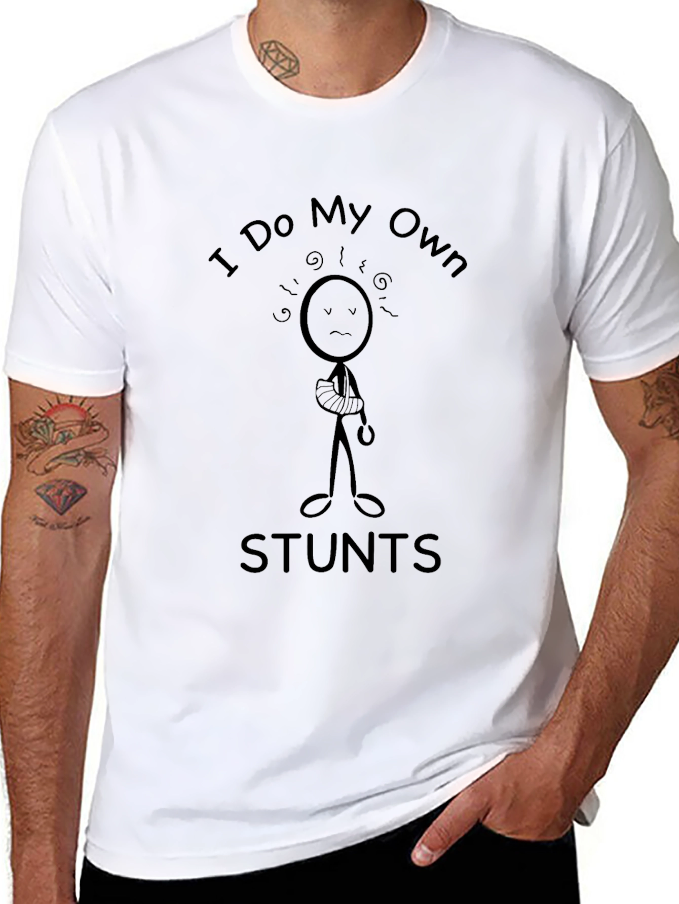 I Do My Own Stunts Funny Graphic Tee