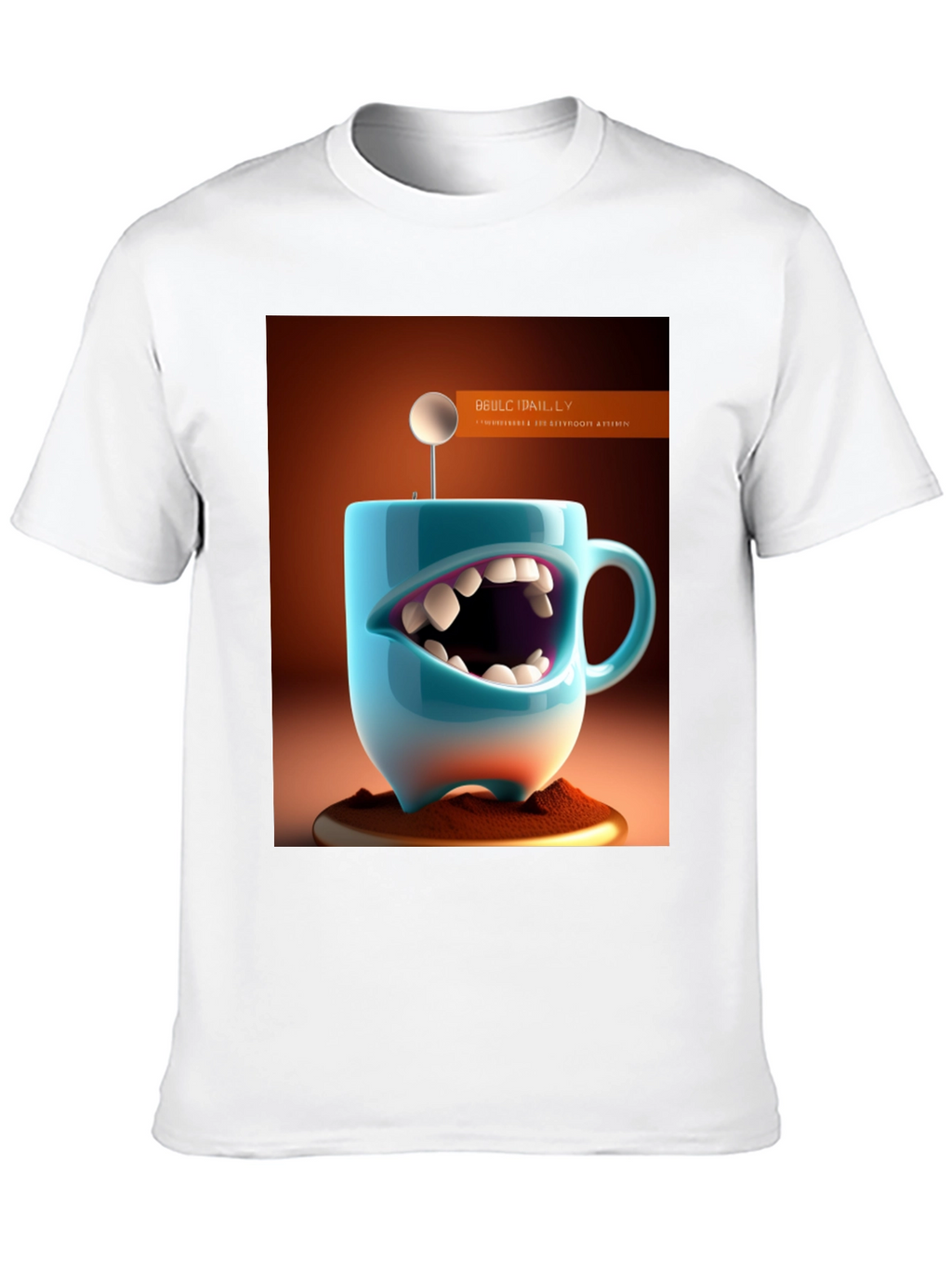 Humorous Coffee Mug Monster Graphic Tee