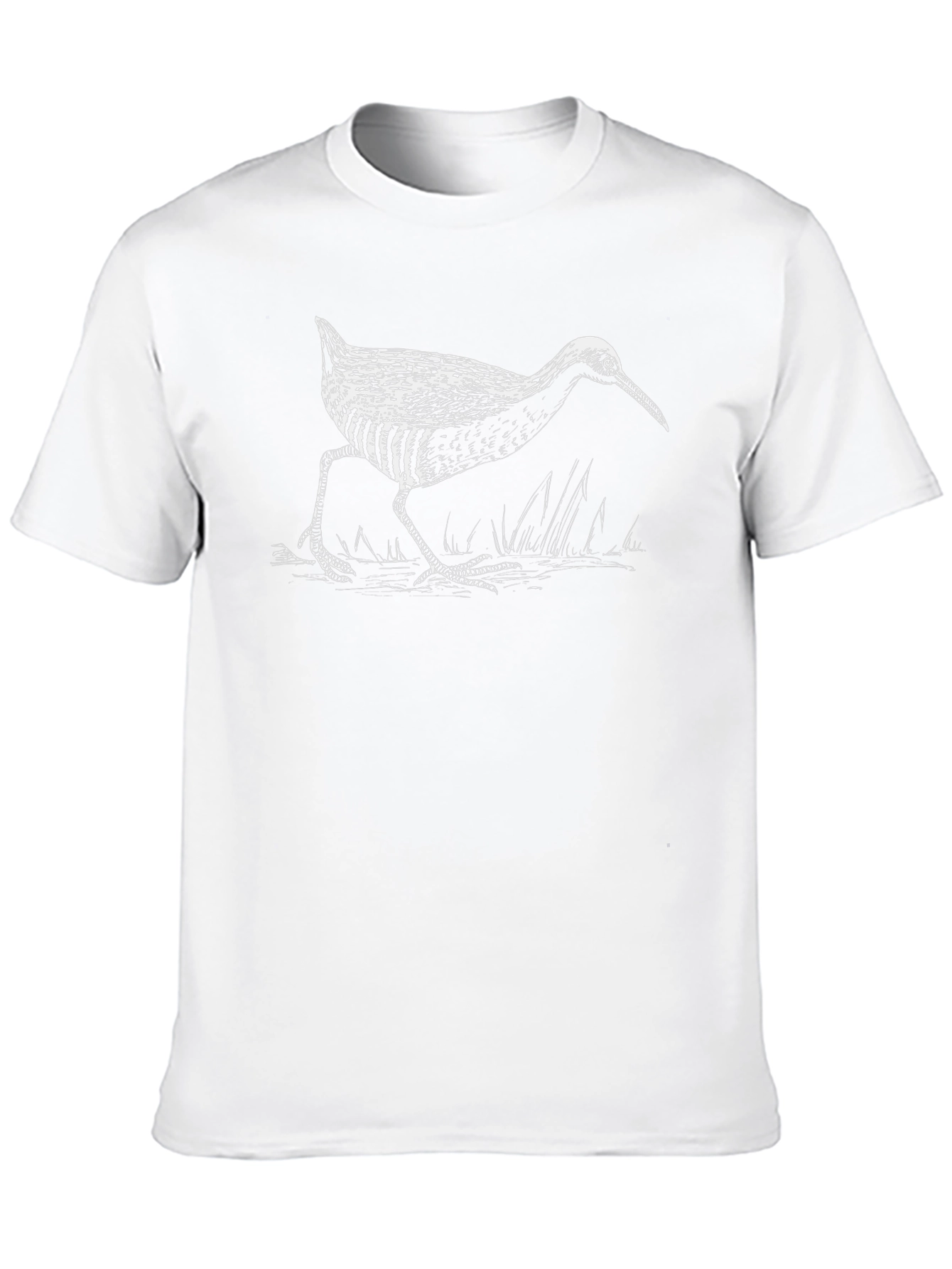 Black T-Shirt with Illustrated Bird