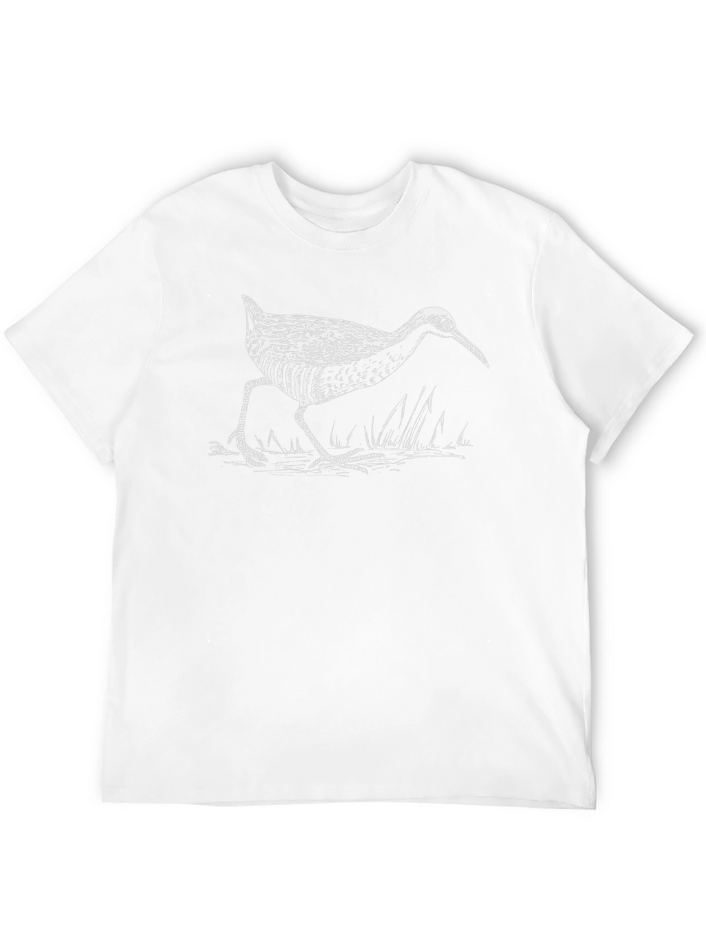 Black T-Shirt with Illustrated Bird
