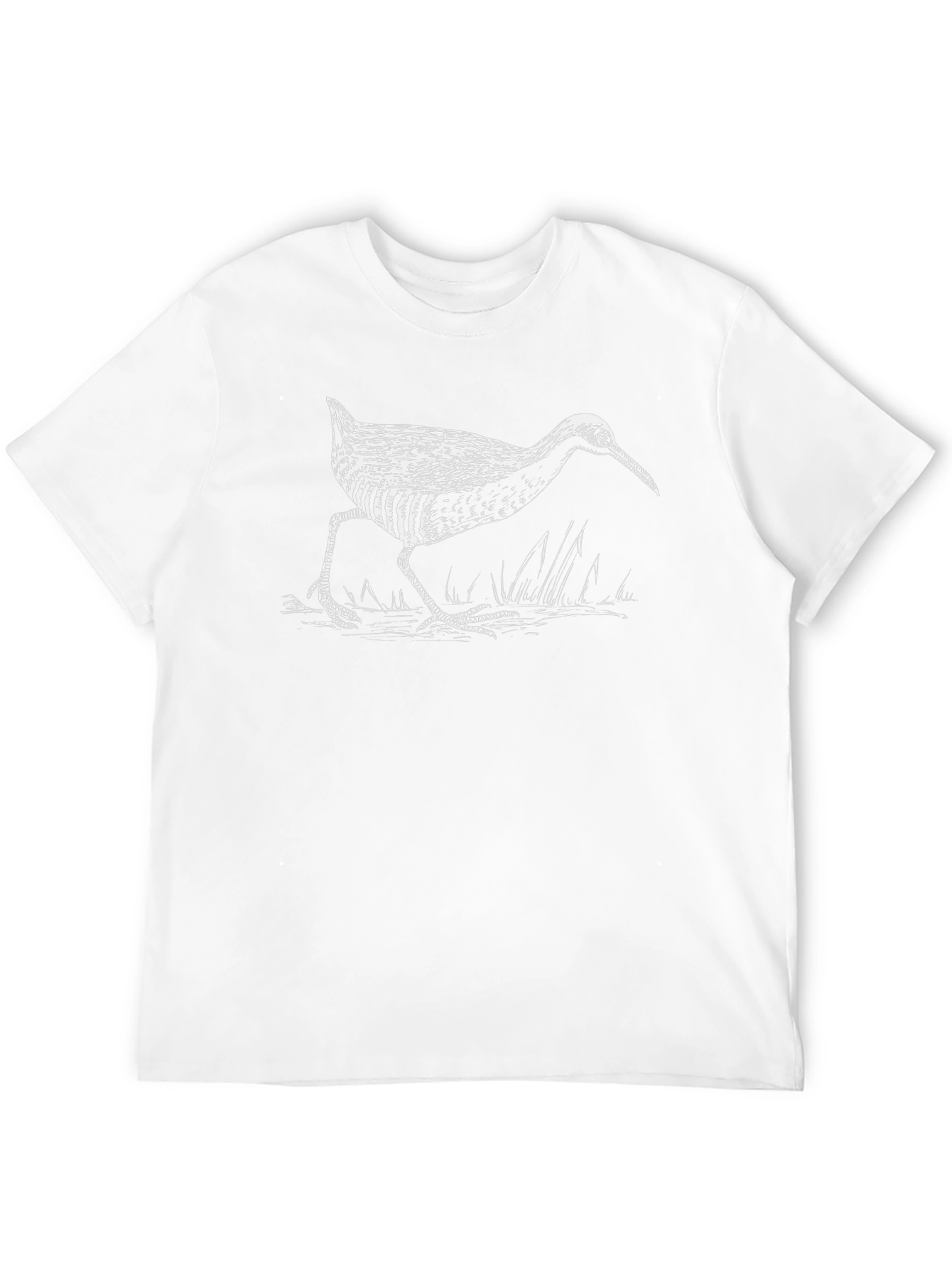 Black T-Shirt with Illustrated Bird