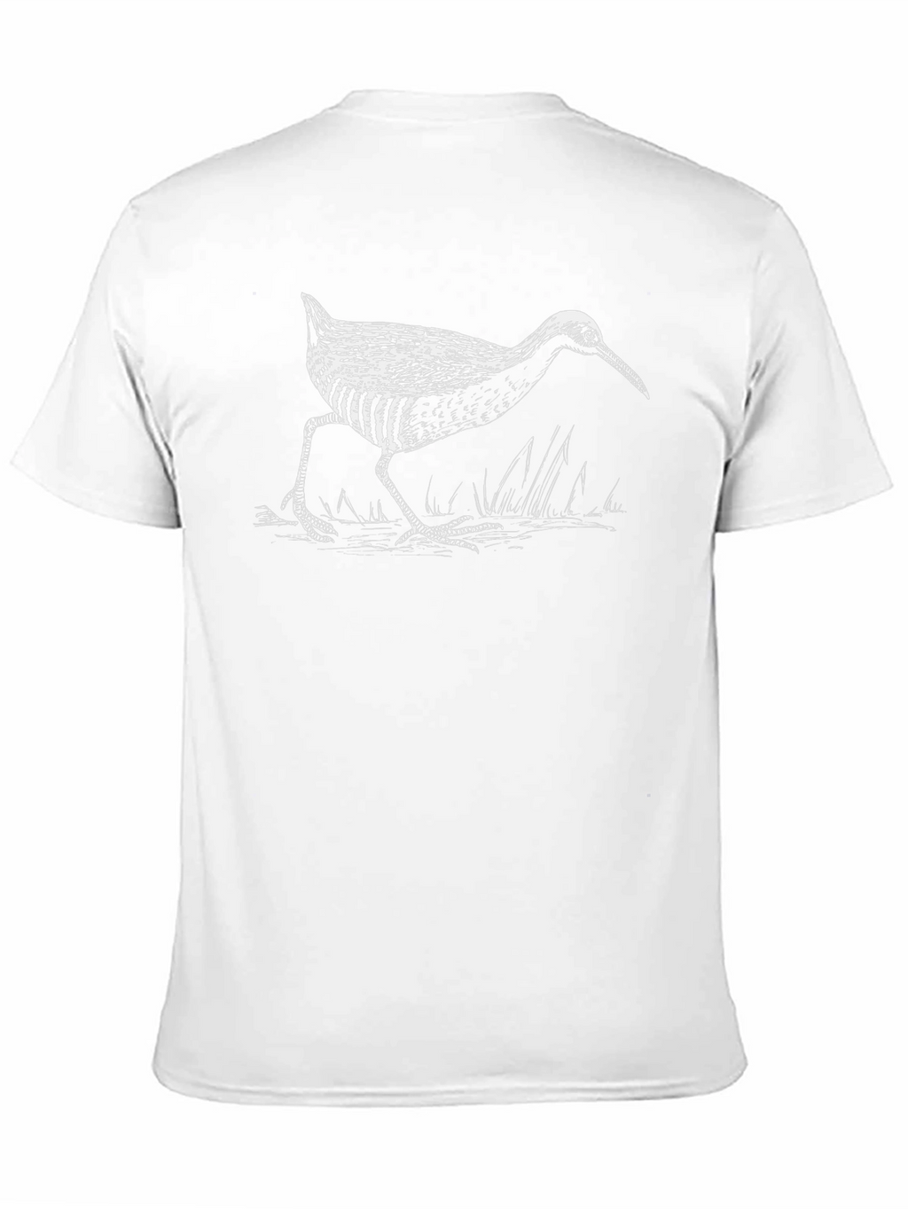 Black T-Shirt with Illustrated Bird