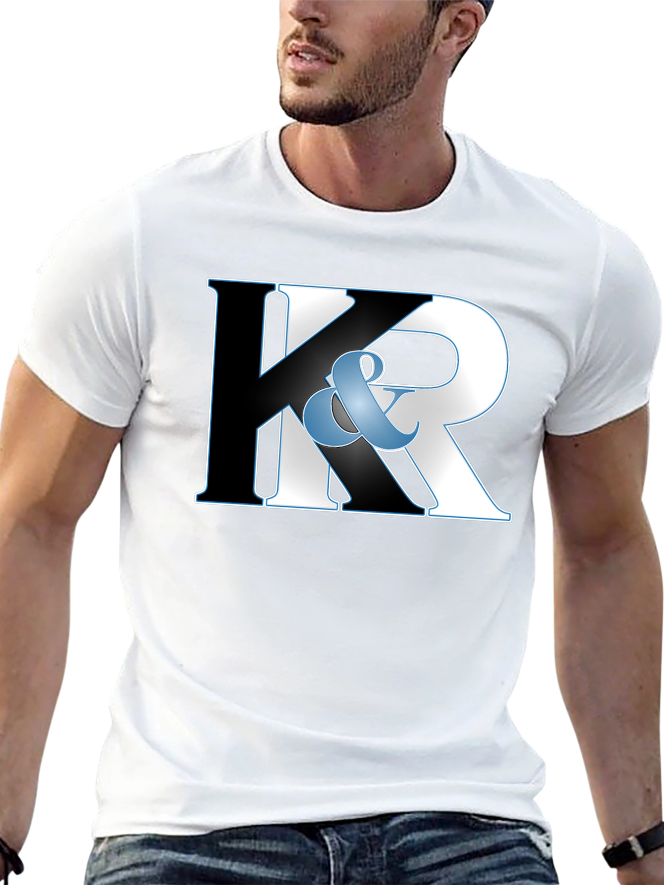 K & R Black Graphic T-Shirt