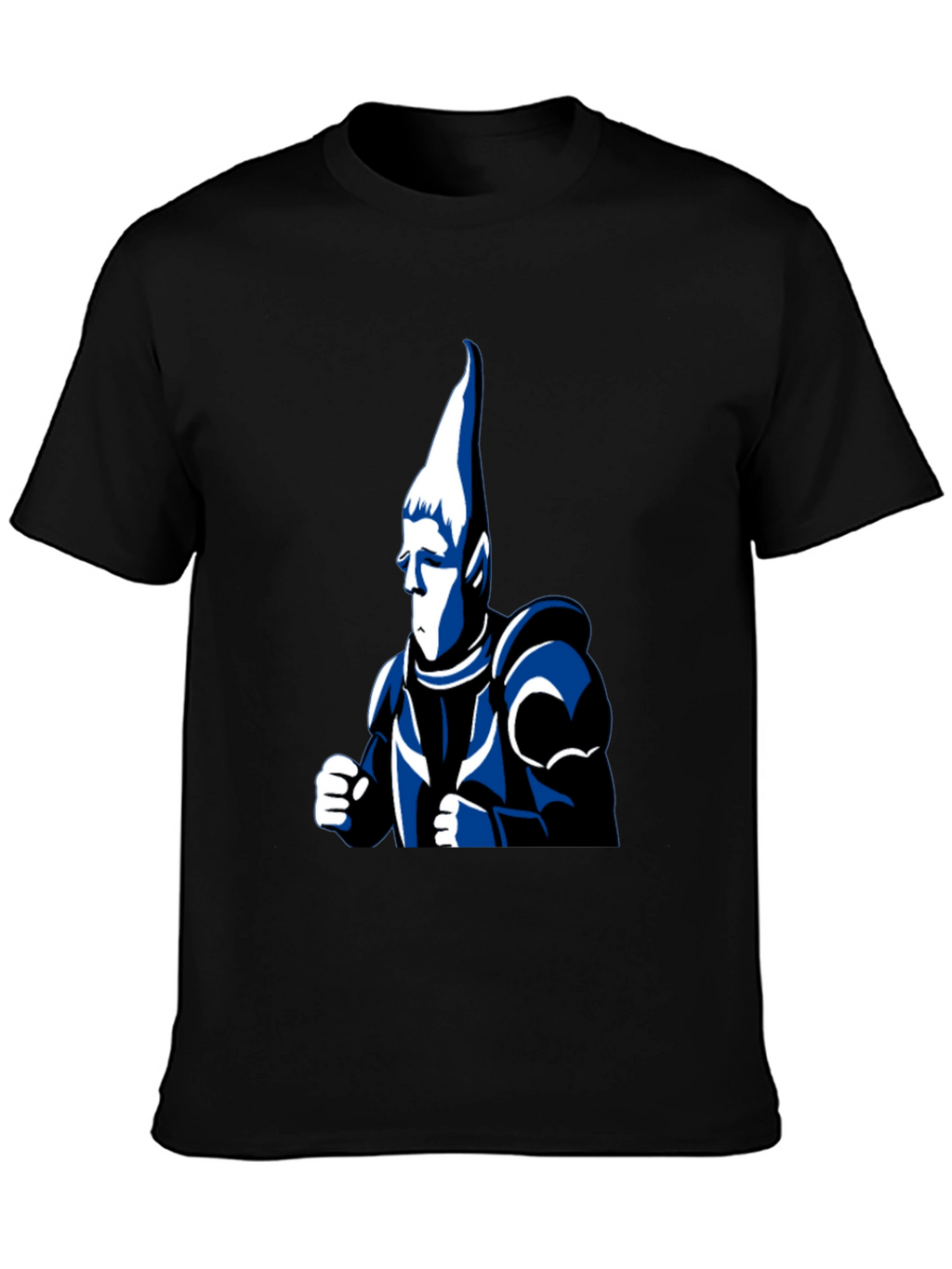 Black T-Shirt with Cartoon Knight Design