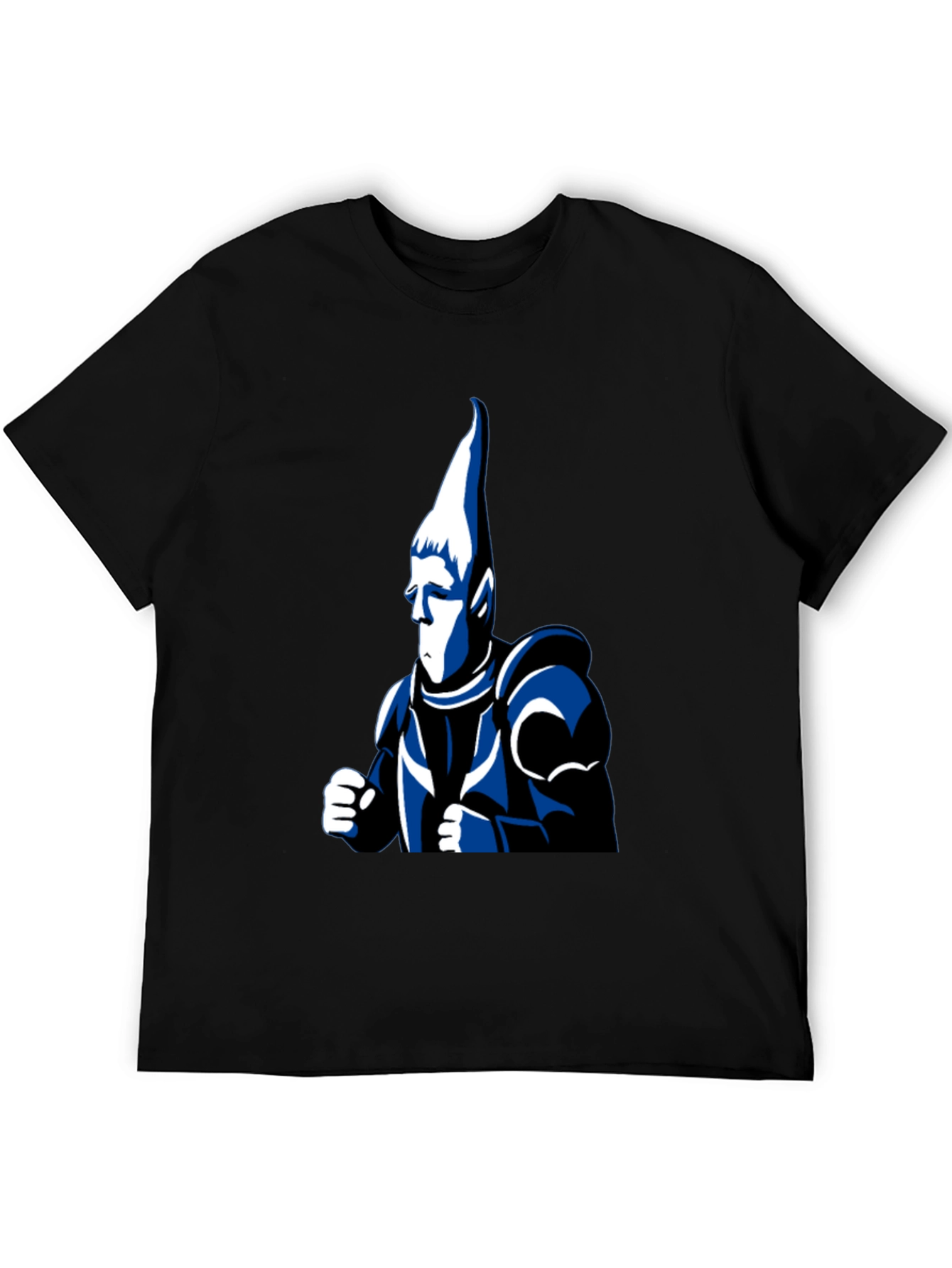Black T-Shirt with Cartoon Knight Design