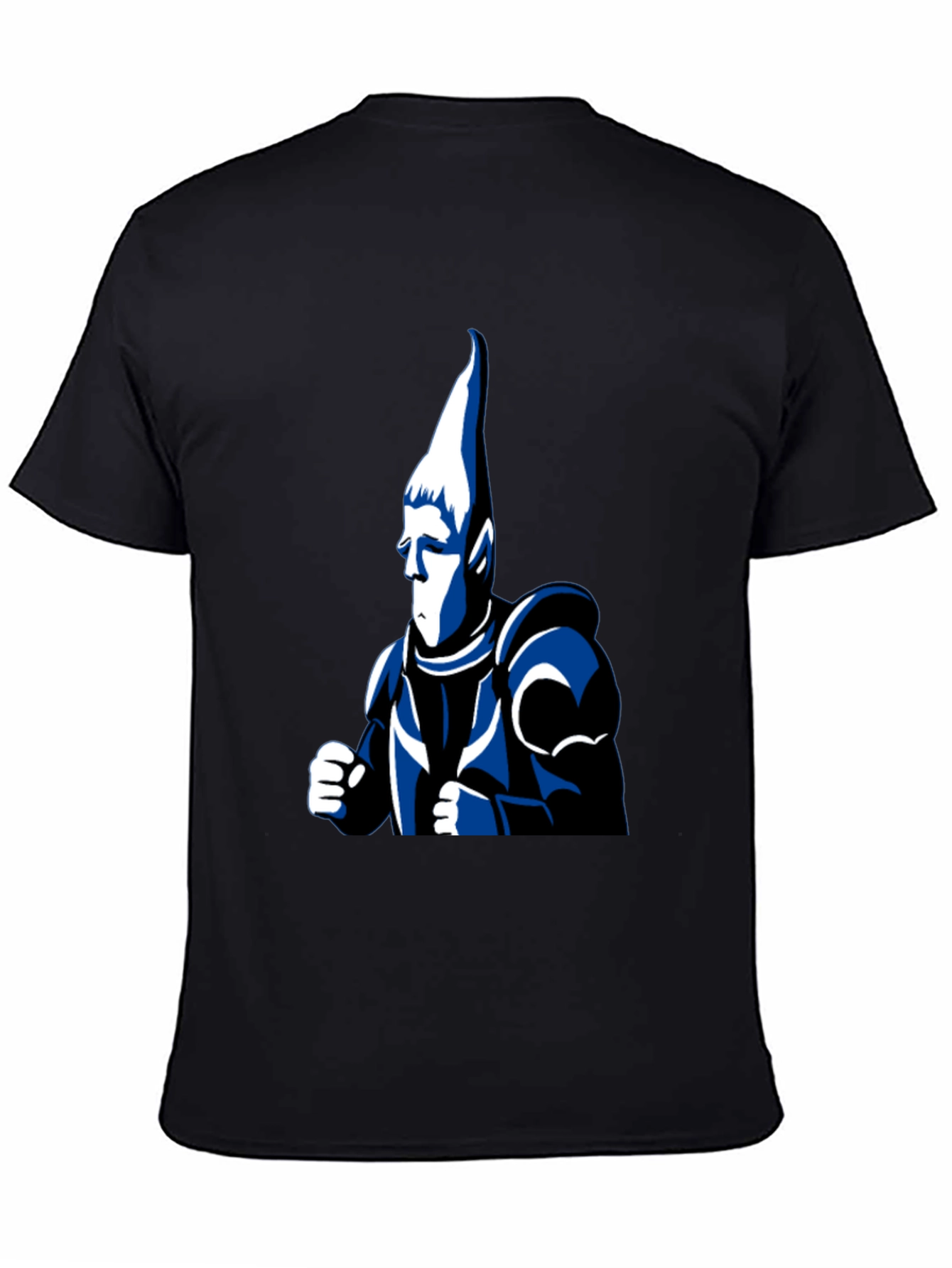 Black T-Shirt with Cartoon Knight Design