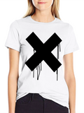 Mens Black Cross Graphic Tee