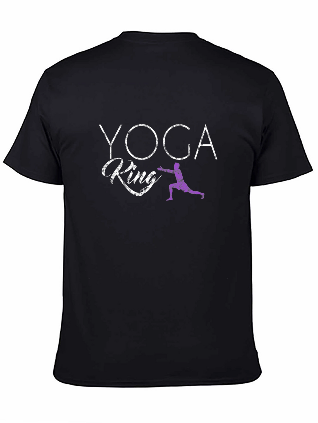 Yoga King Graphic Tee - Black Cotton T-Shirt