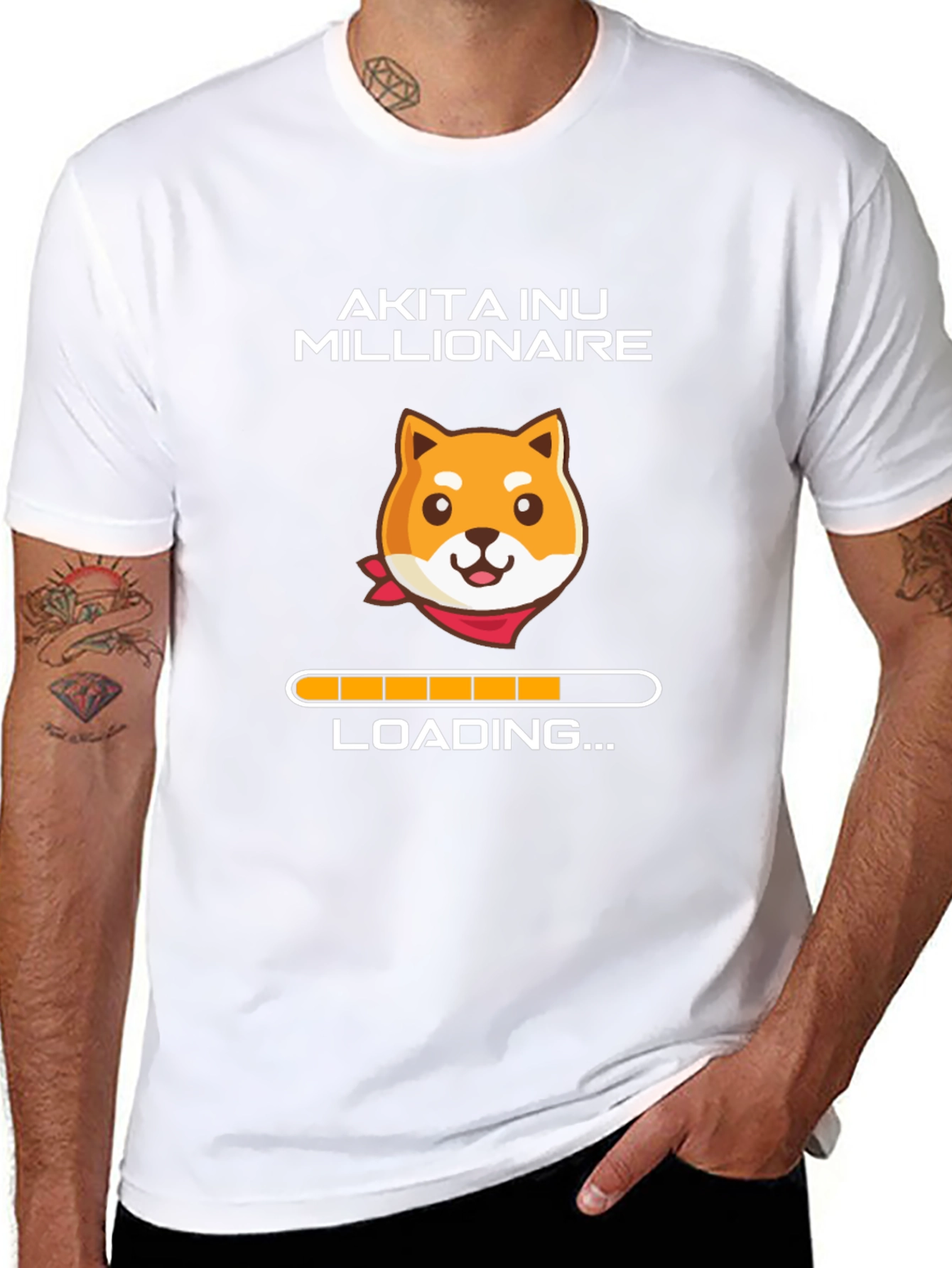Akita Inu Millionaire Loading T-Shirt - Black