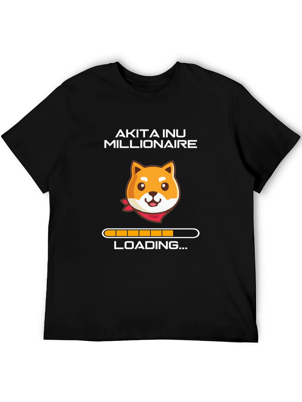 Akita Inu Millionaire Loading T-Shirt - Black