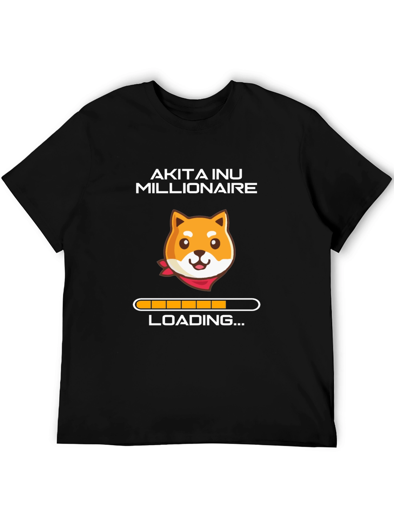 Akita Inu Millionaire Loading T-Shirt - Black