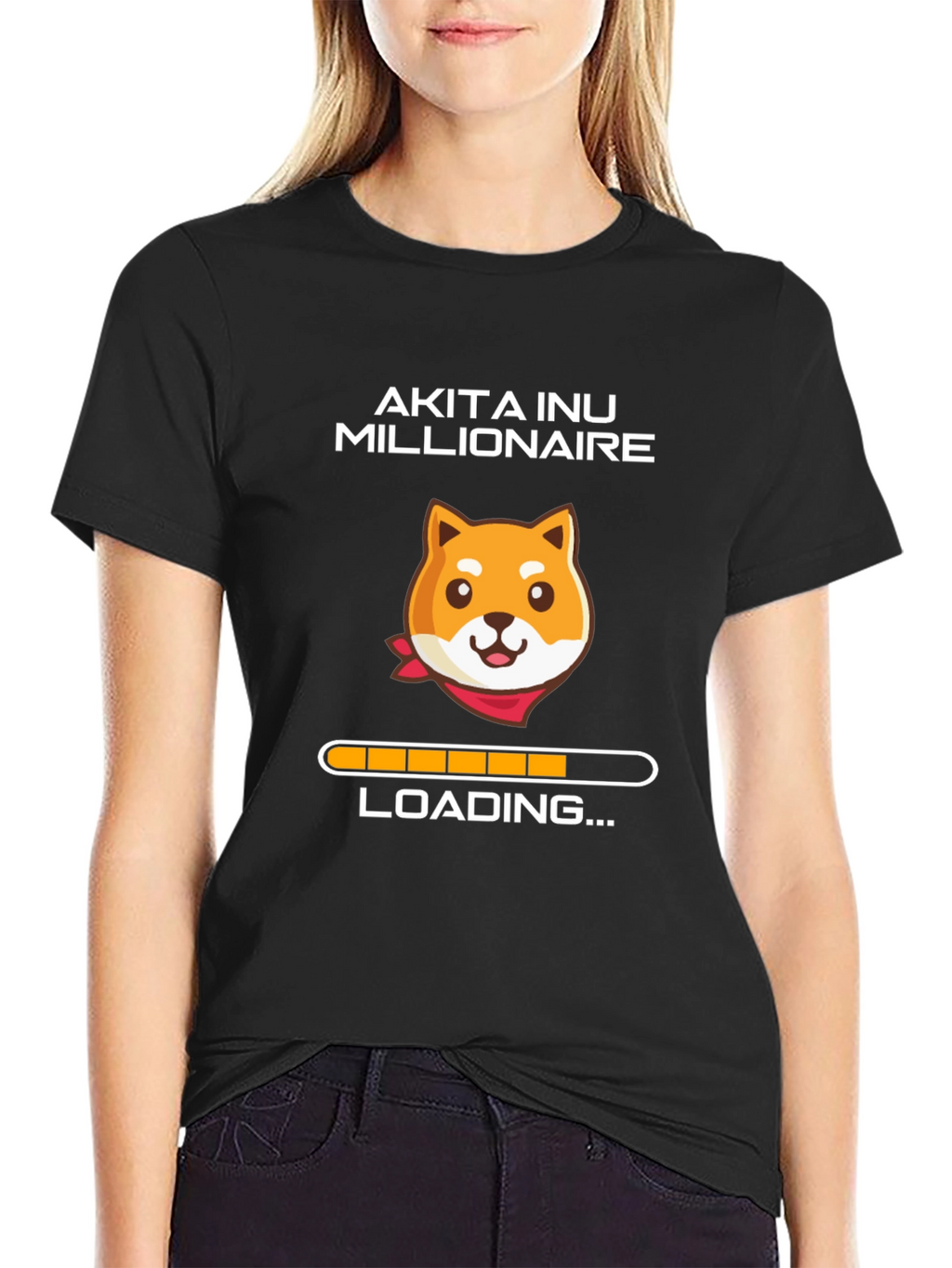 Akita Inu Millionaire Loading T-Shirt - Black