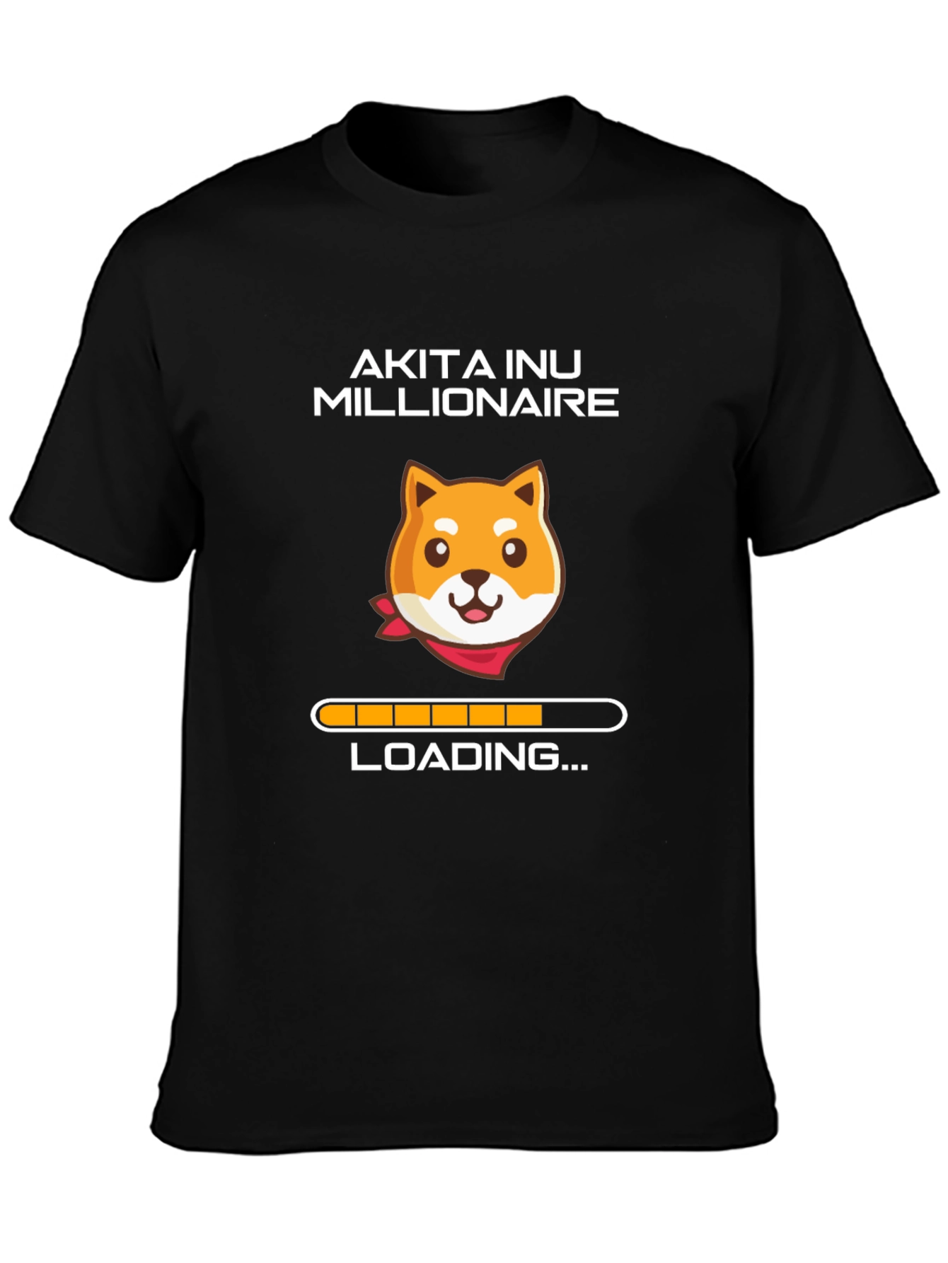 Akita Inu Millionaire Loading T-Shirt - Black