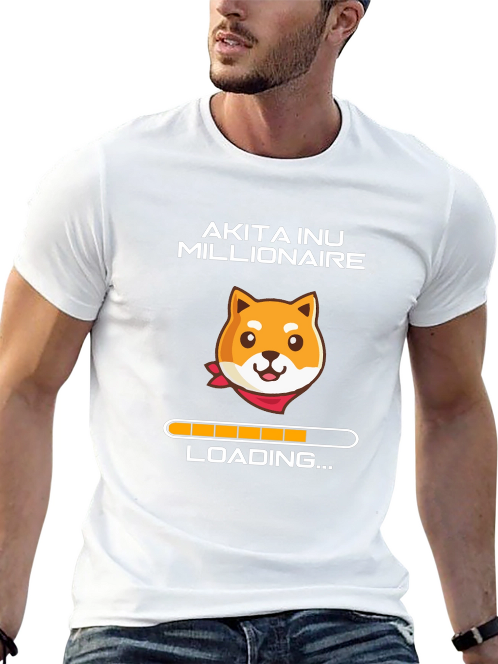 Akita Inu Millionaire Loading T-Shirt - Black