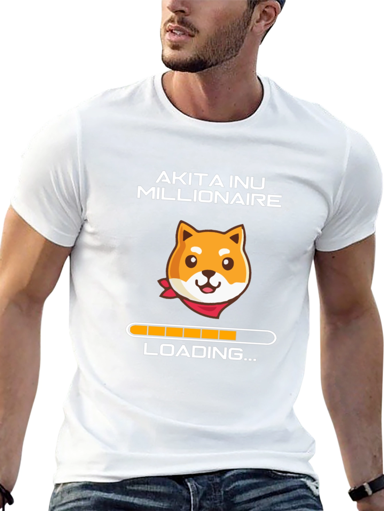 Akita Inu Millionaire Loading T-Shirt - Black