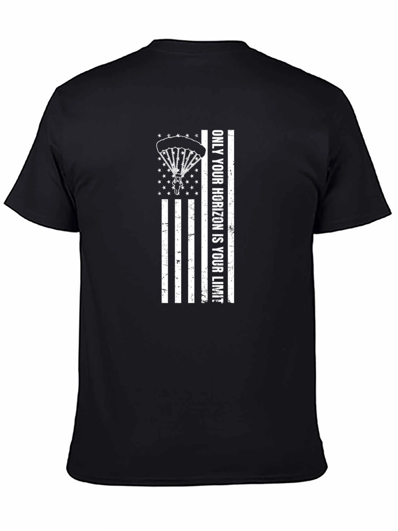 Horizon Limit Parachute T-Shirt - Black