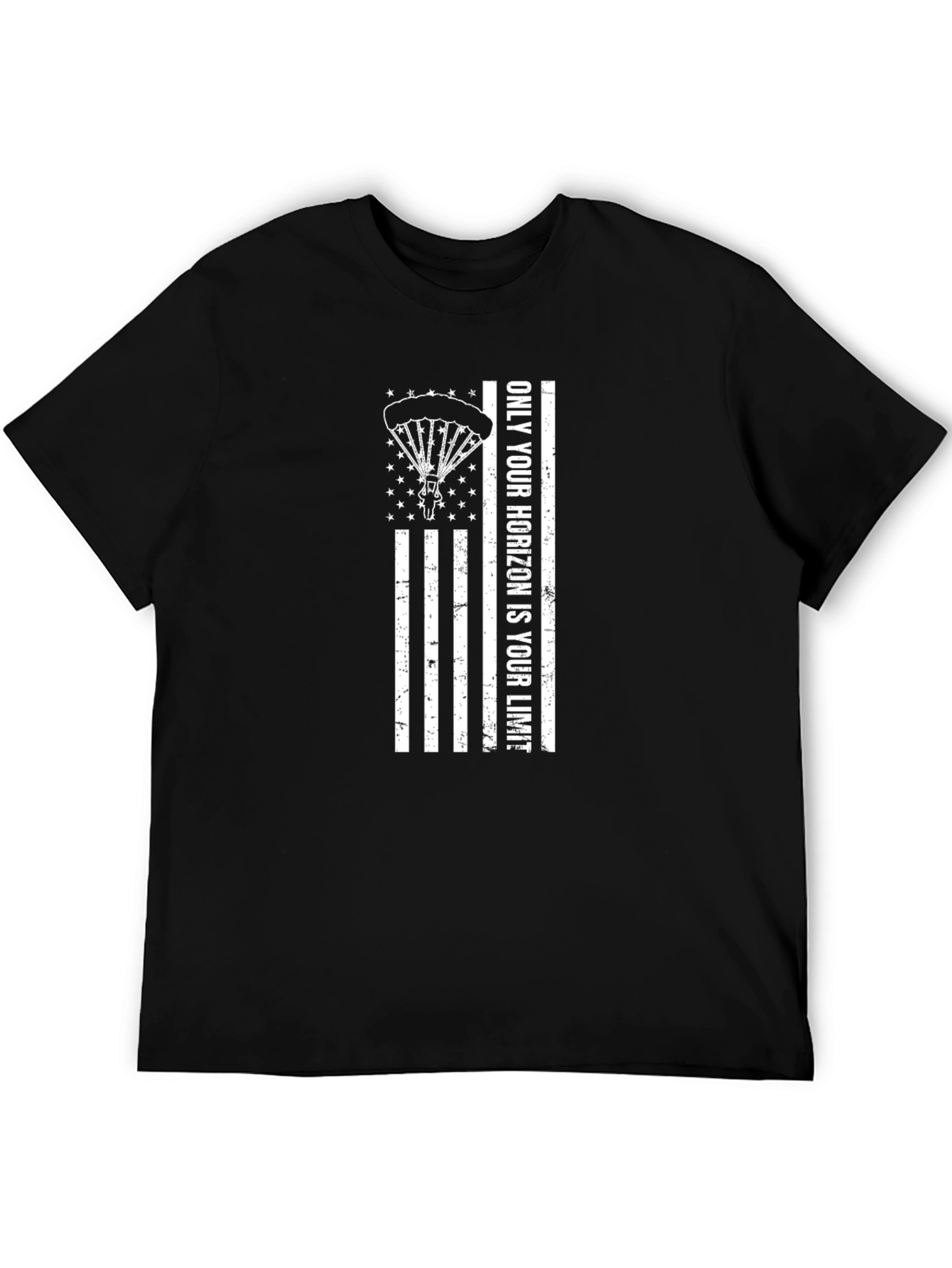 Horizon Limit Parachute T-Shirt - Black