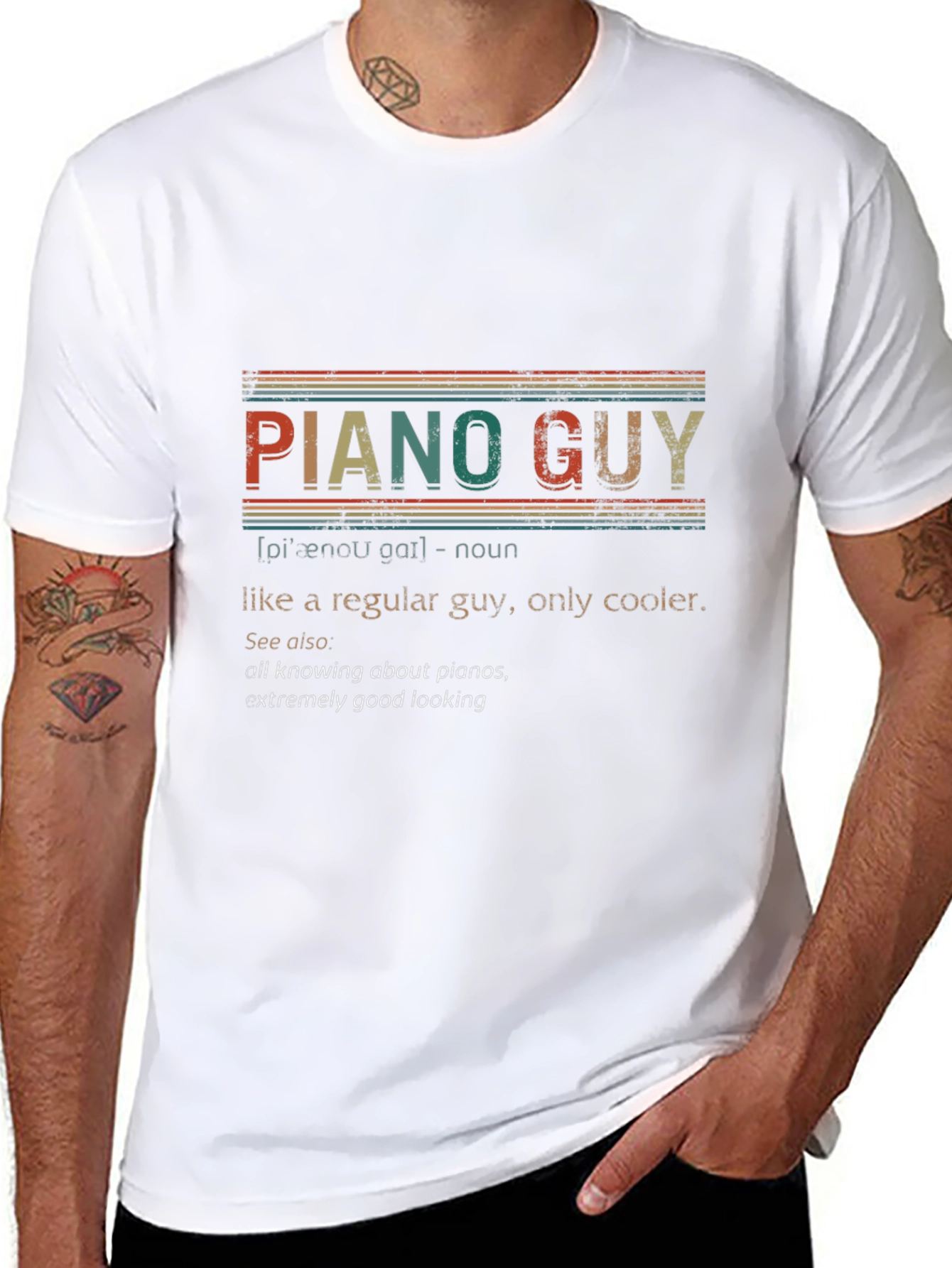 Piano Guy T-Shirt: Cool Musician Definition Tee