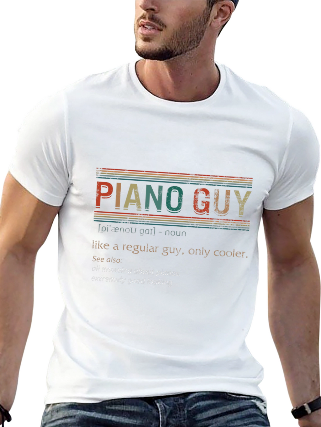 Piano Guy T-Shirt: Cool Musician Definition Tee