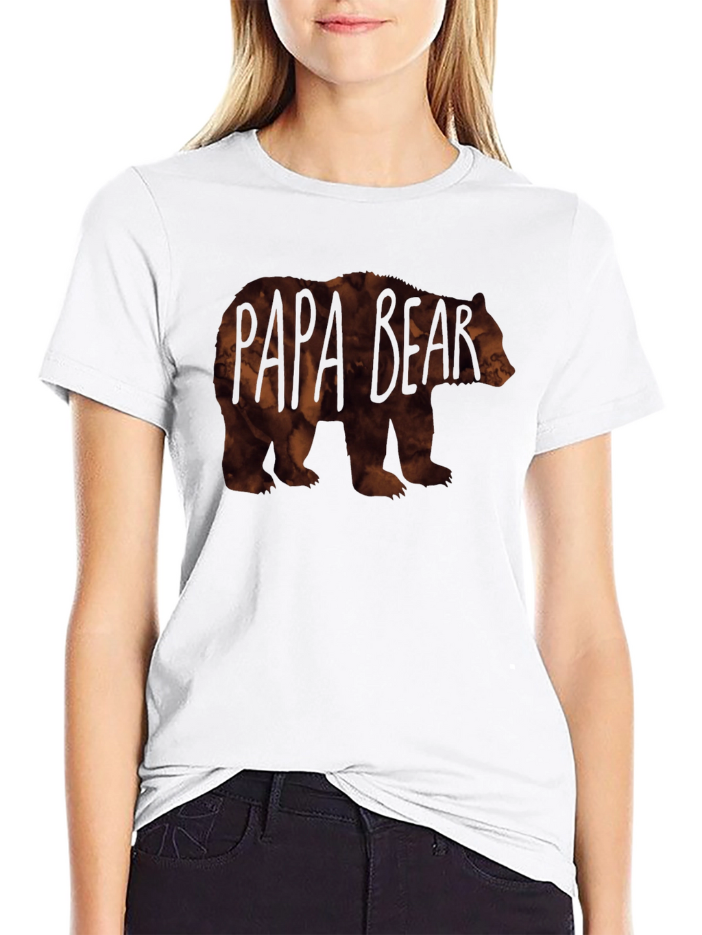 Papa Bear T-Shirt - Mens Black Crew Neck Tee