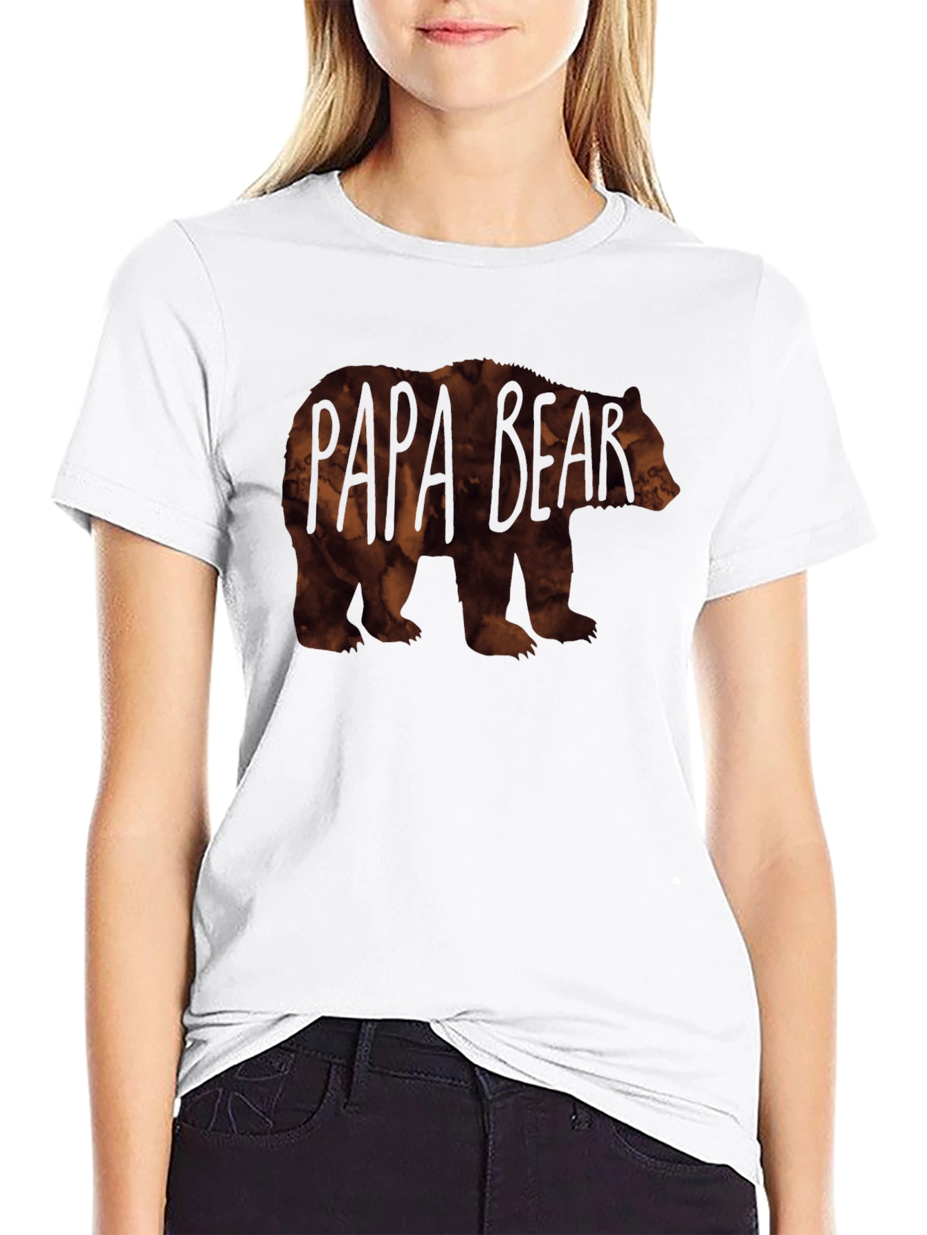 Papa Bear T-Shirt - Mens Black Crew Neck Tee
