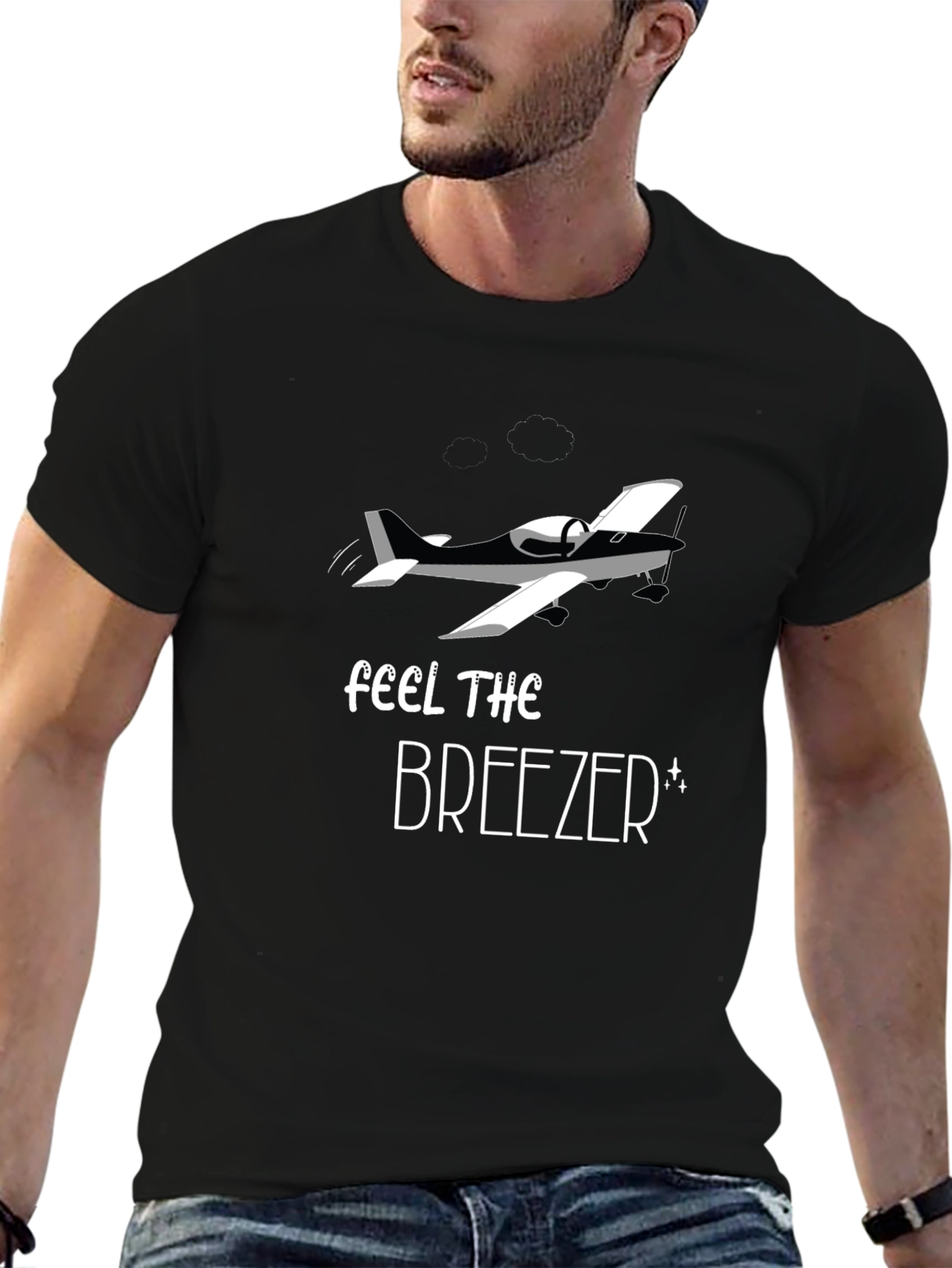 Feel the Breezer T-Shirt - Airplane Graphic Tee