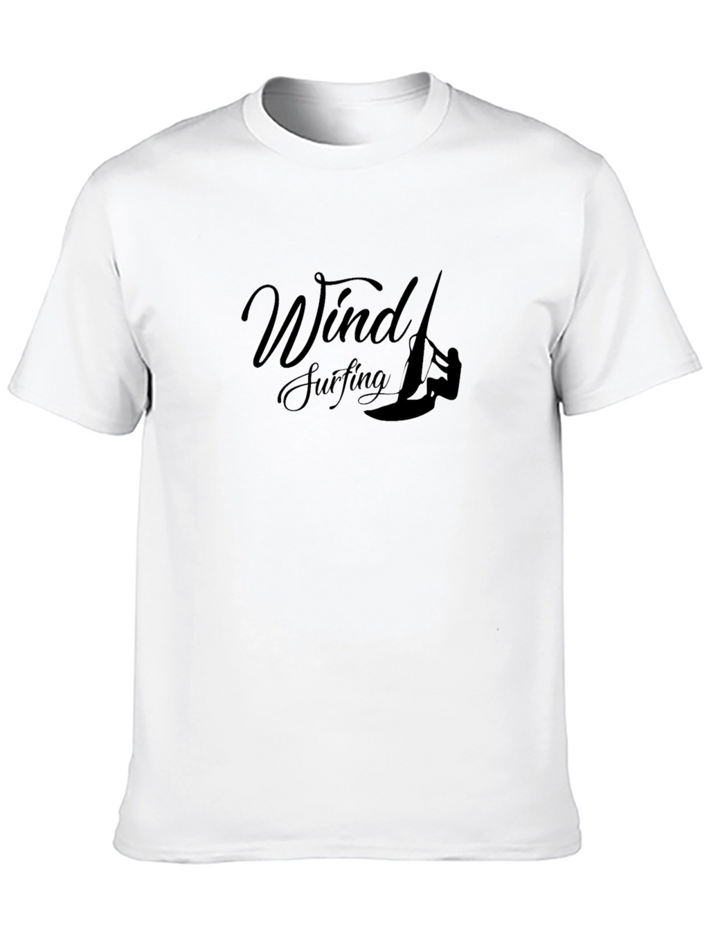 Wind Surfing Graphic Tee - Stylish Black T-Shirt