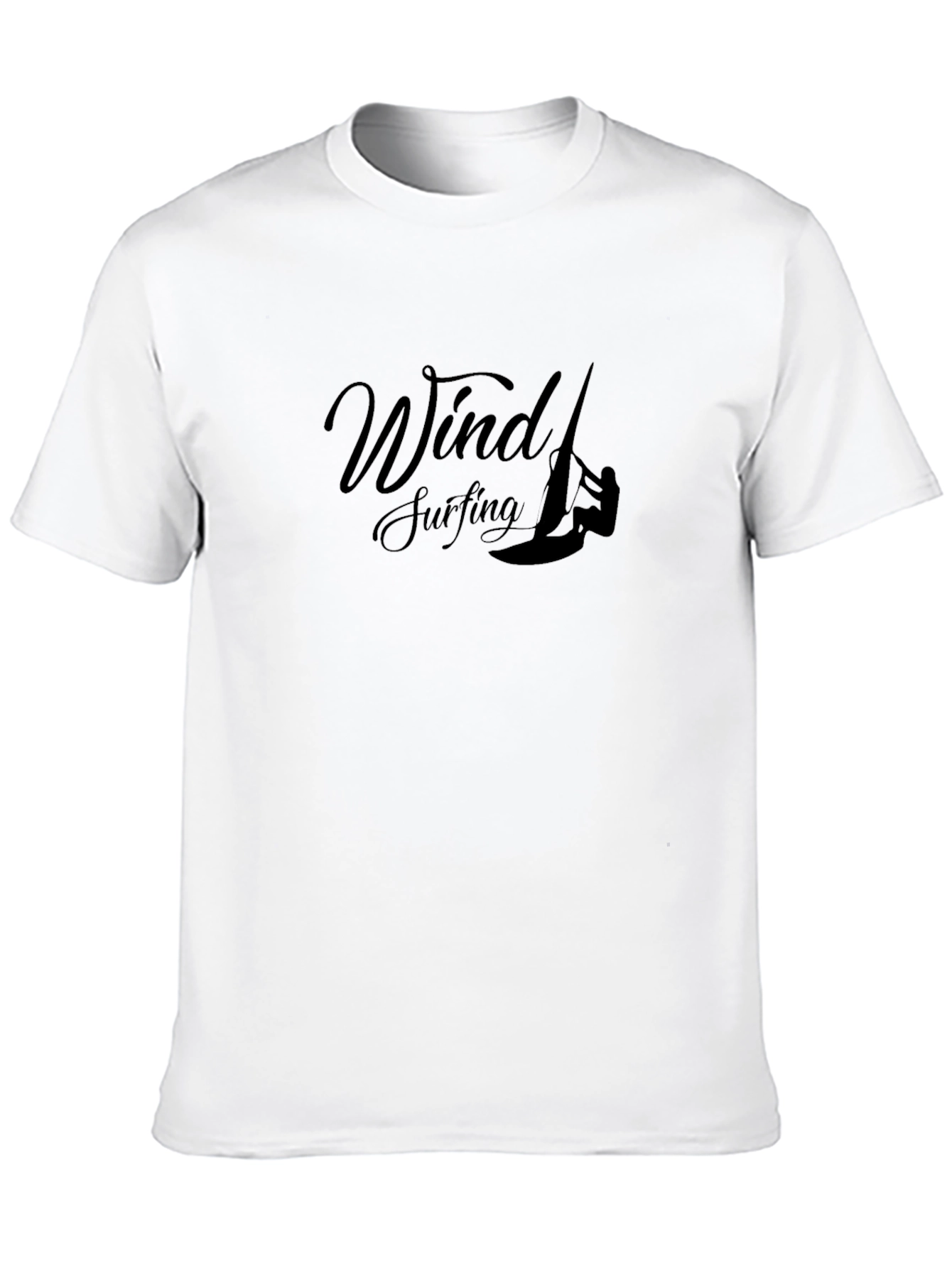 Wind Surfing Graphic Tee - Stylish Black T-Shirt