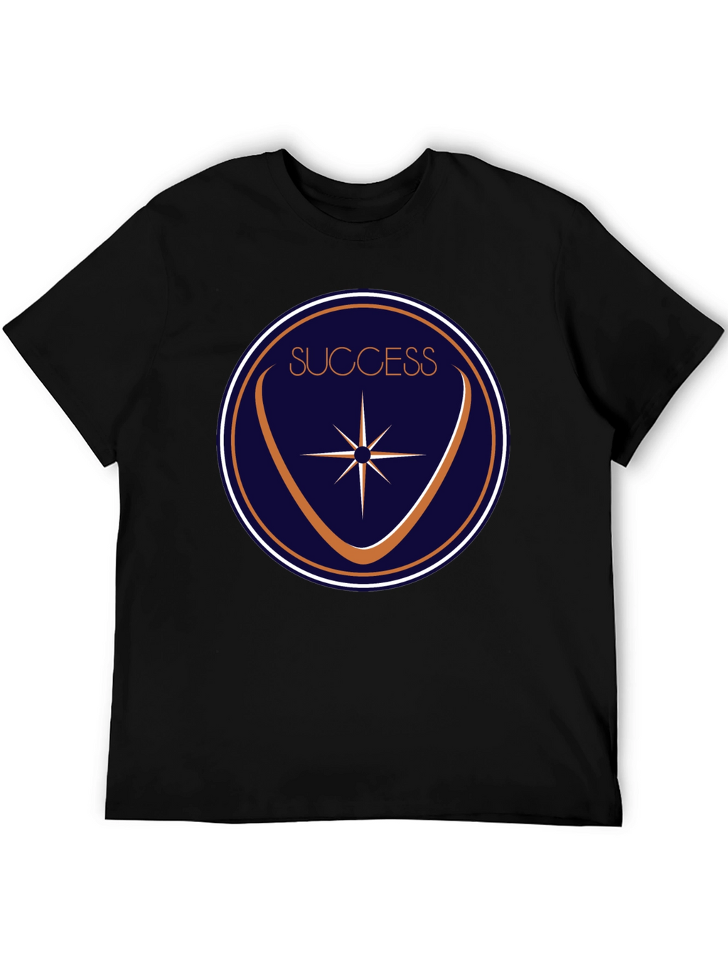 Success Circle Graphic Black T-Shirt