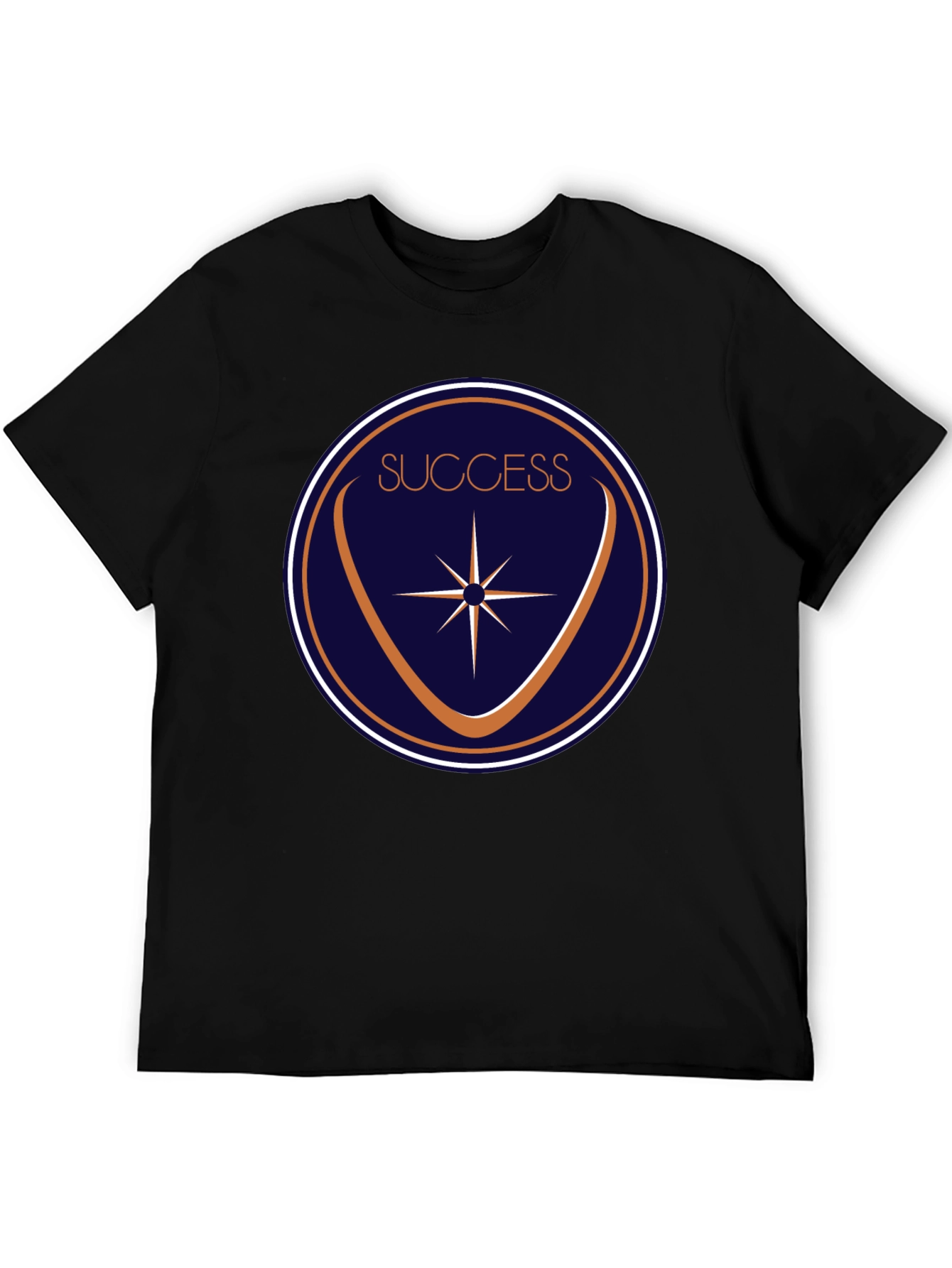 Success Circle Graphic Black T-Shirt