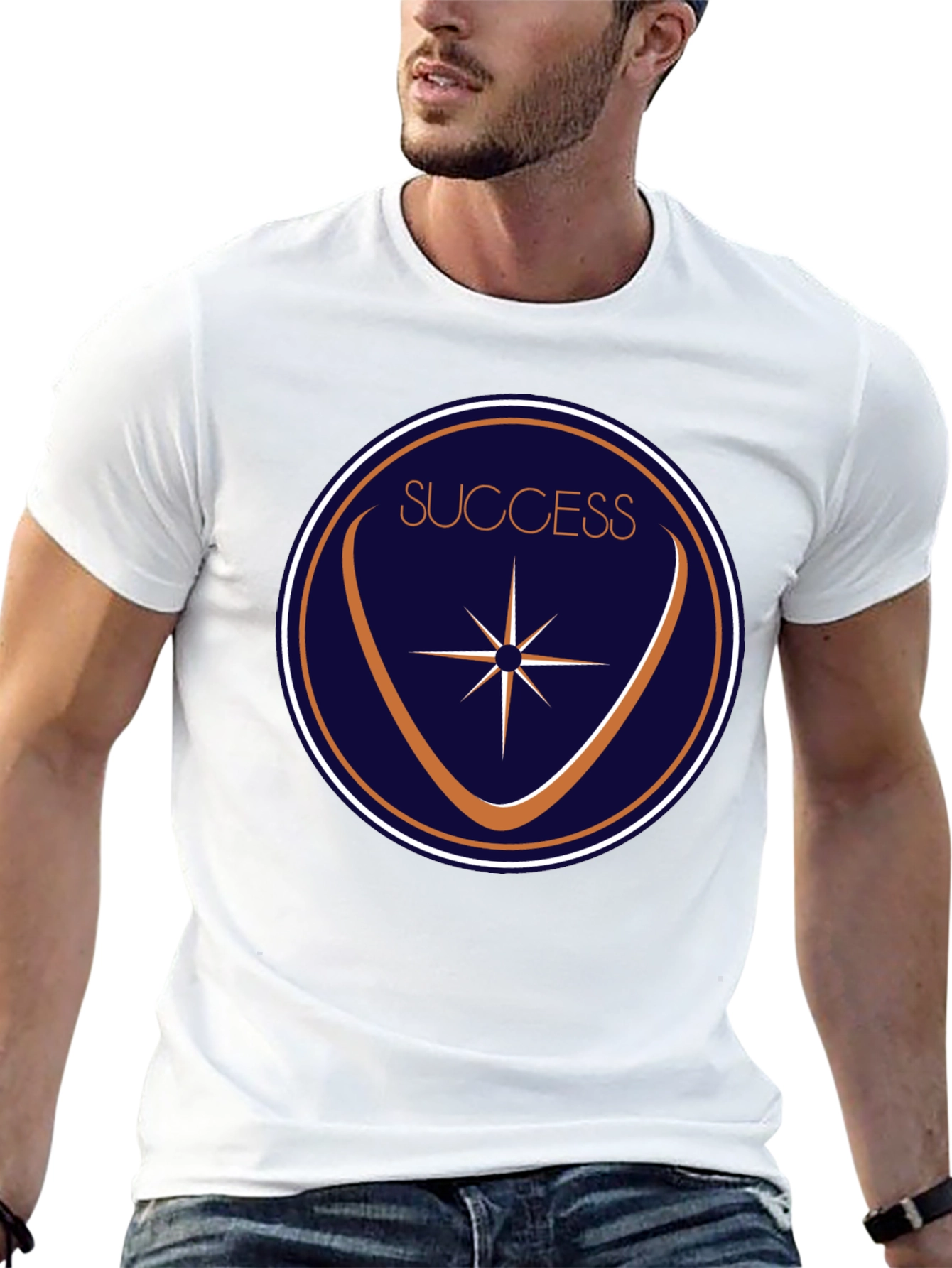 Success Circle Graphic Black T-Shirt