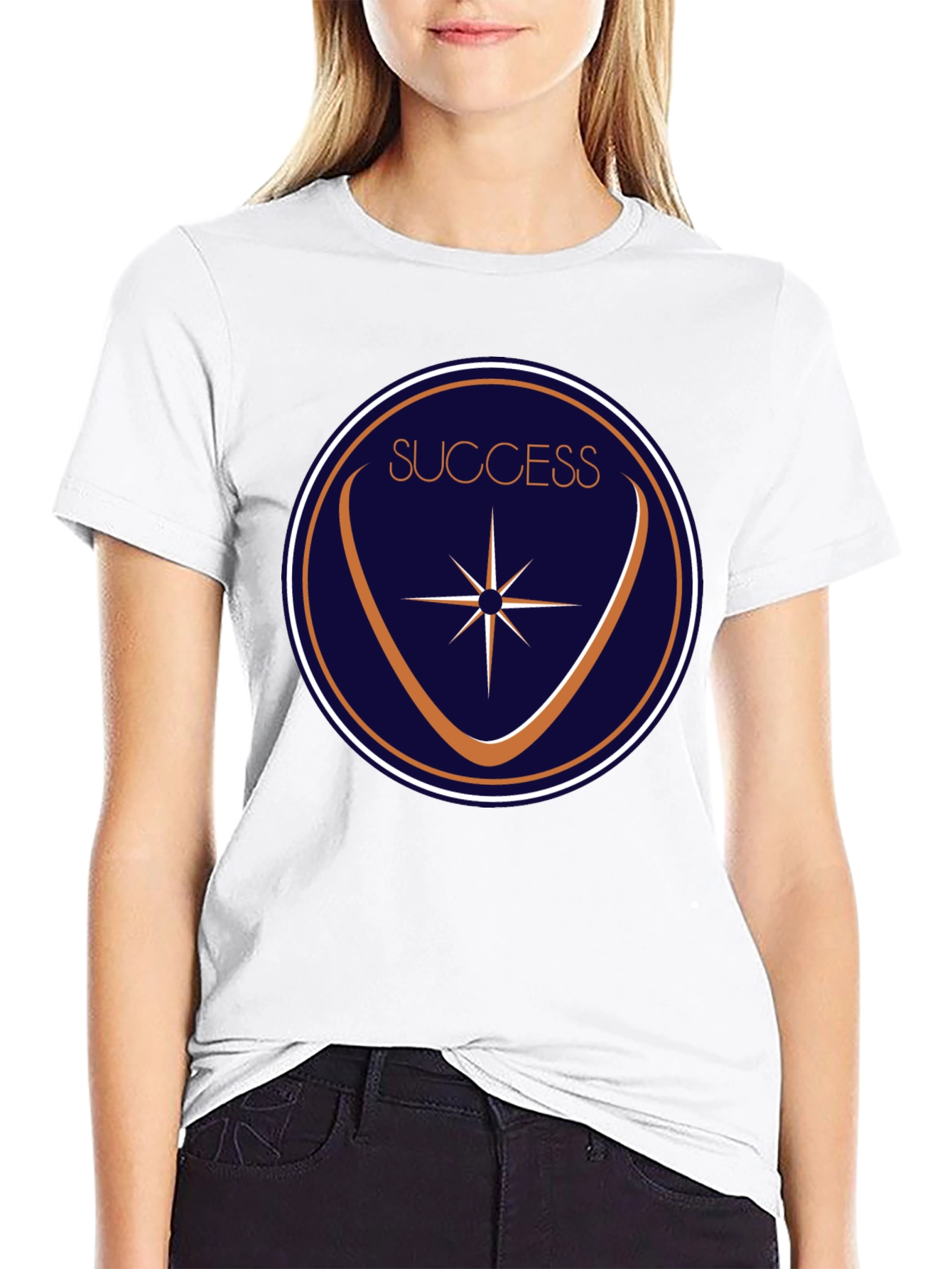 Success Circle Graphic Black T-Shirt