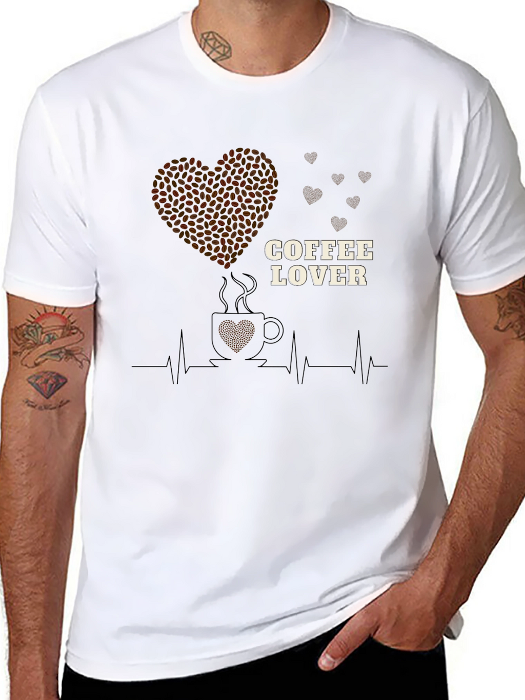 Coffee Lover Heartbeat T-Shirt