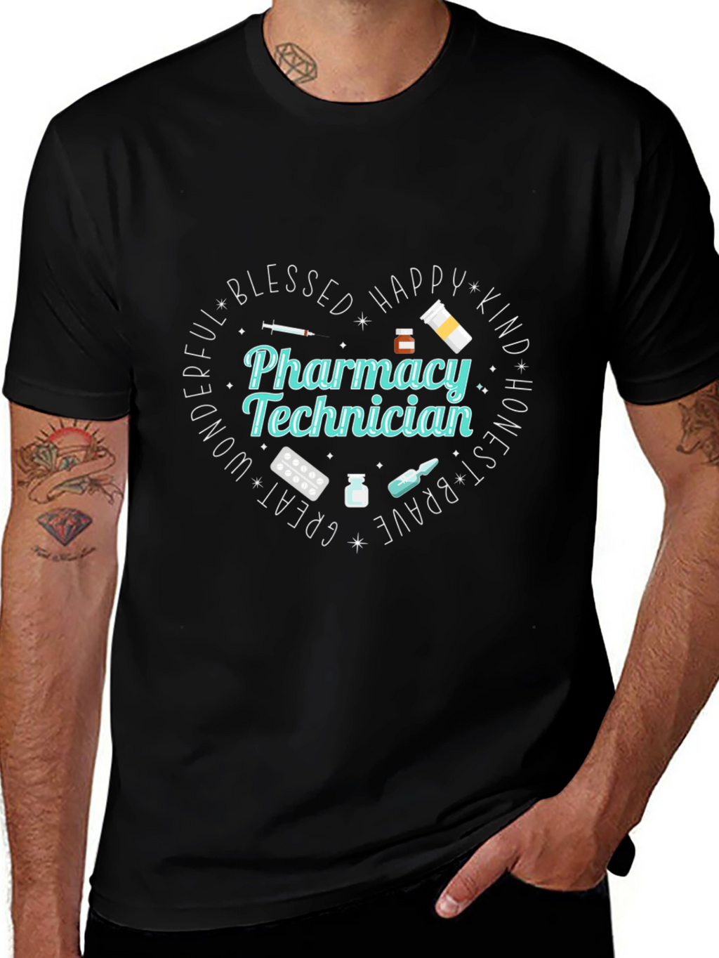 Pharmacy Technician Heart T-Shirt