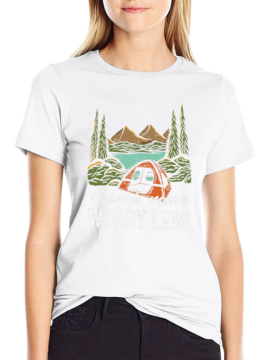Camp More Worry Less Graphic Tee