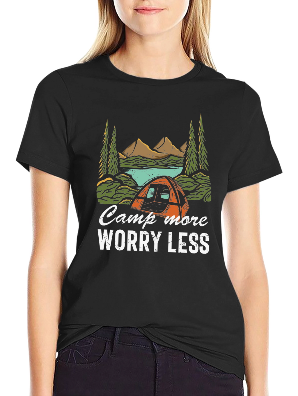 Camp More Worry Less Graphic Tee