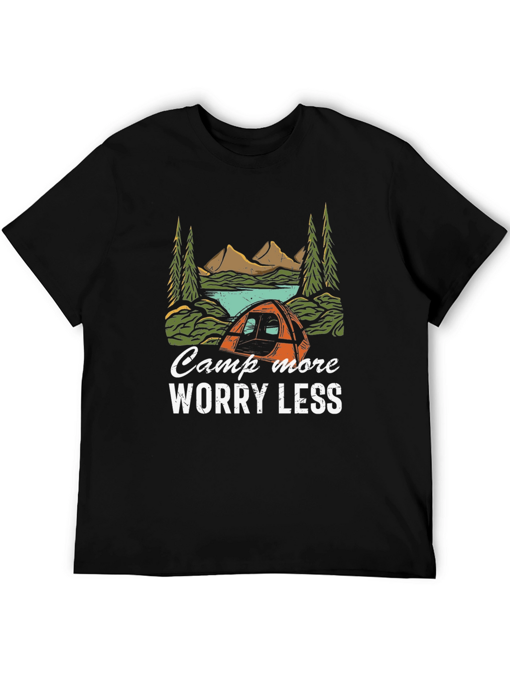 Camp More Worry Less Graphic Tee