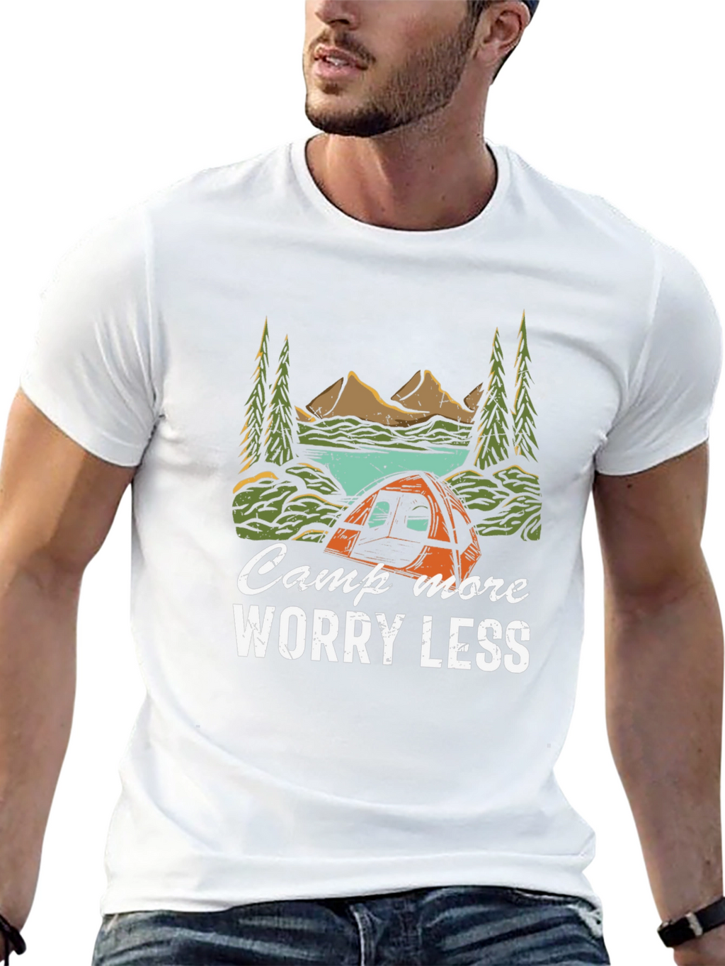Camp More Worry Less Graphic Tee