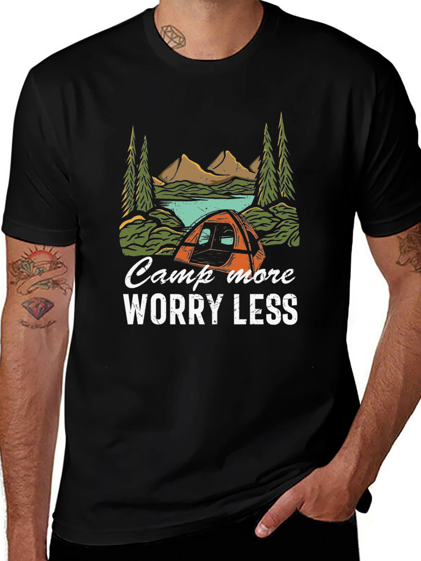 Camp More Worry Less Graphic Tee