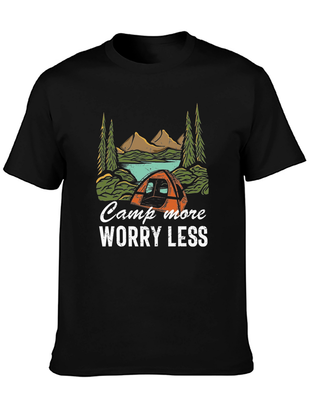 Camp More Worry Less Graphic Tee