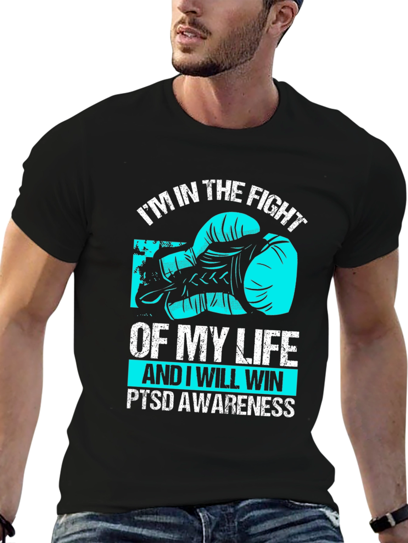 PTSD Awareness Boxing Glove Graphic Tee