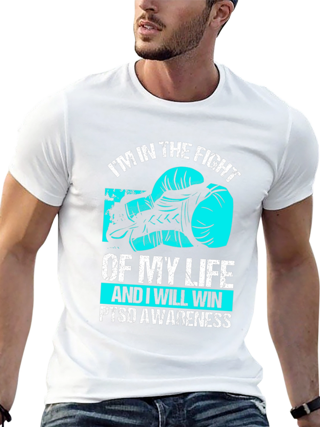 PTSD Awareness Boxing Glove Graphic Tee
