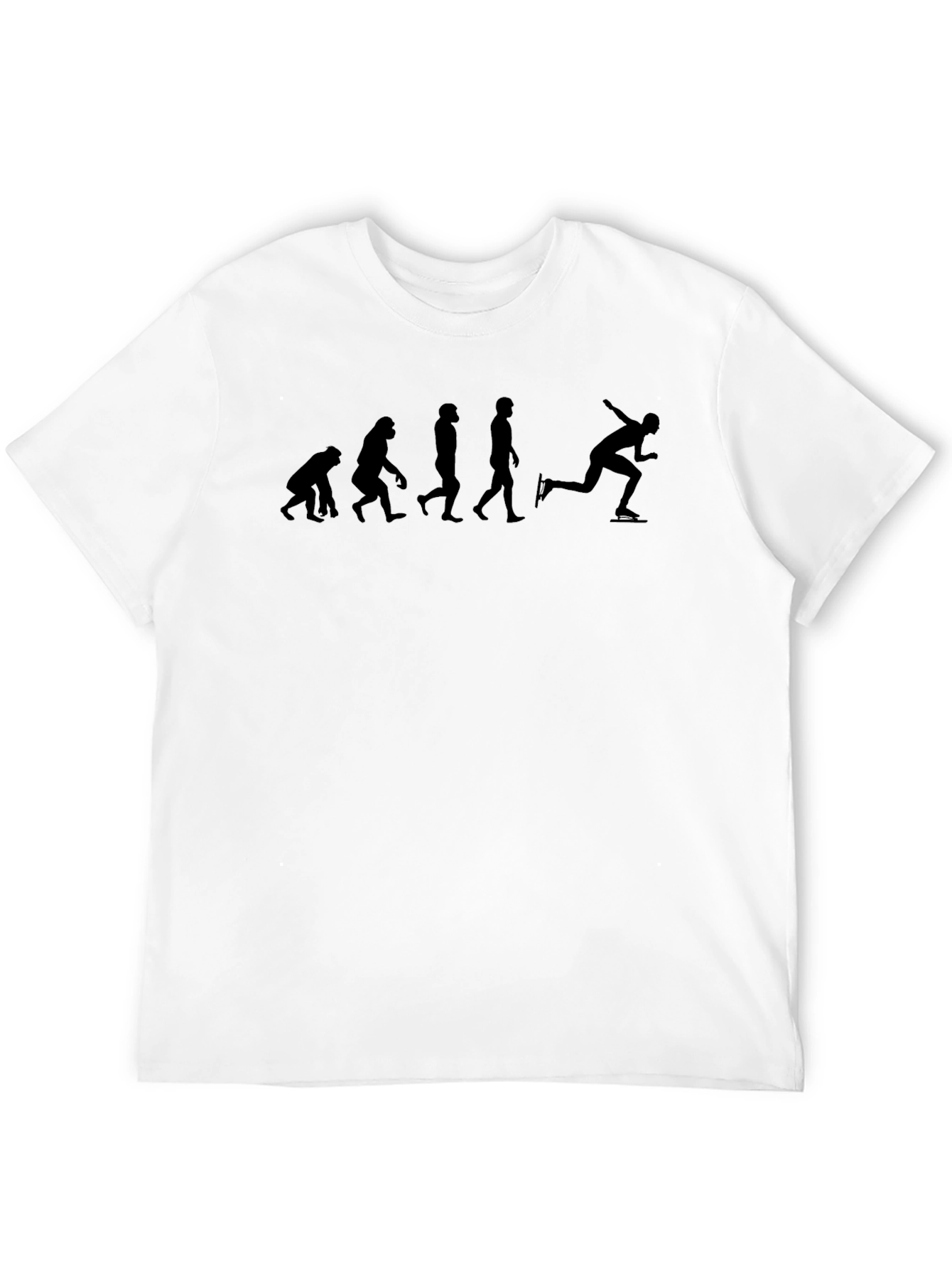 Evolution of Speed Skating Black T-Shirt
