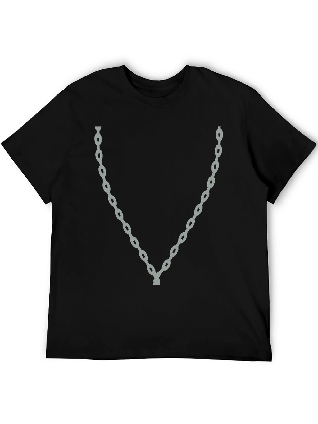 Chain Graphic Black T-Shirt - Trendy Casual Wear