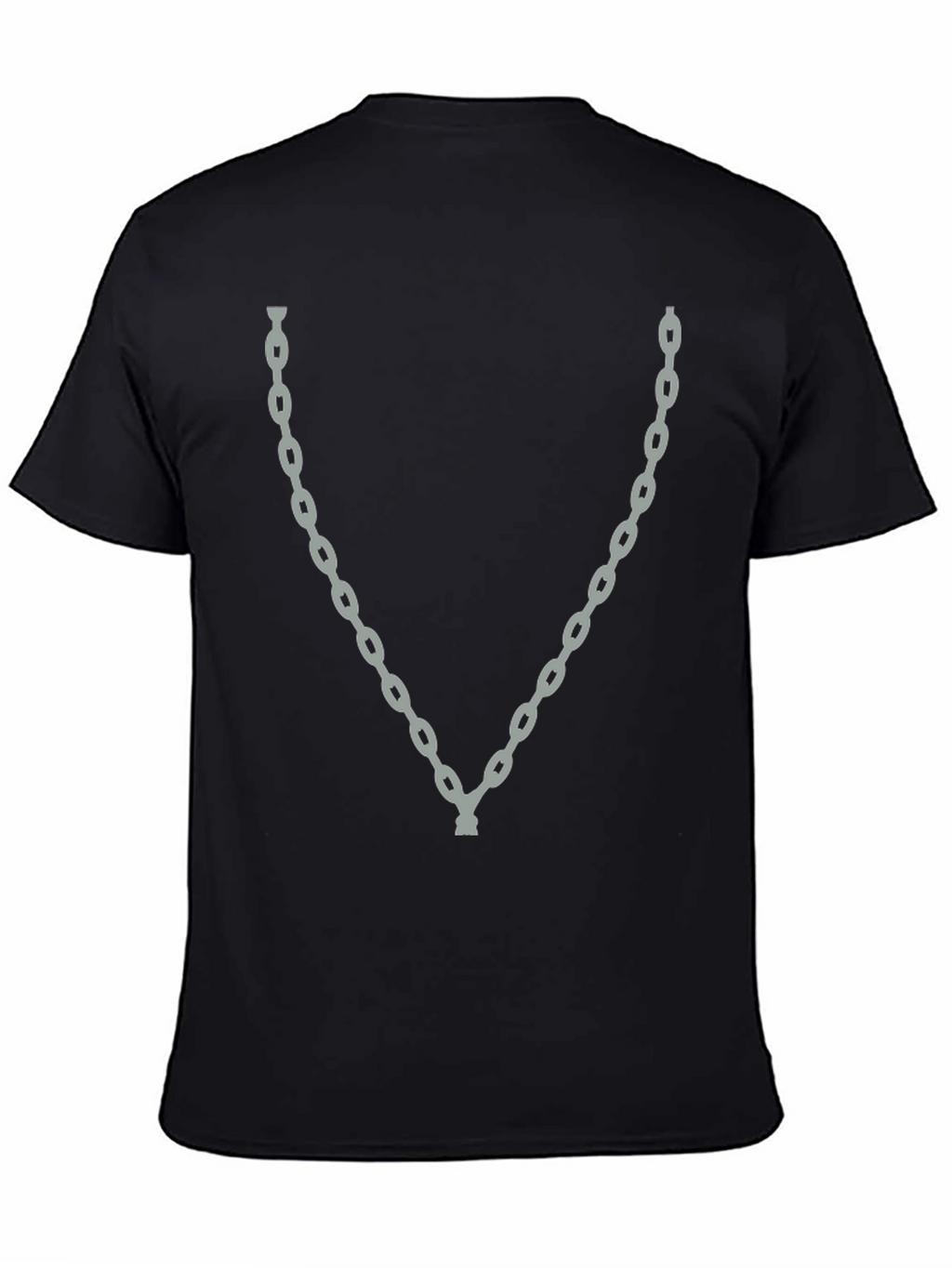 Chain Graphic Black T-Shirt - Trendy Casual Wear