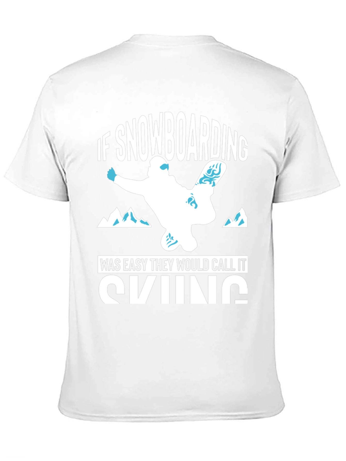Funny Snowboarding vs Skiing Black T-Shirt
