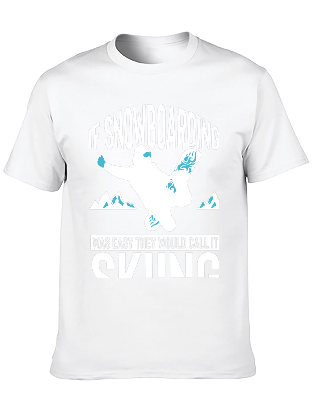 Funny Snowboarding vs Skiing Black T-Shirt