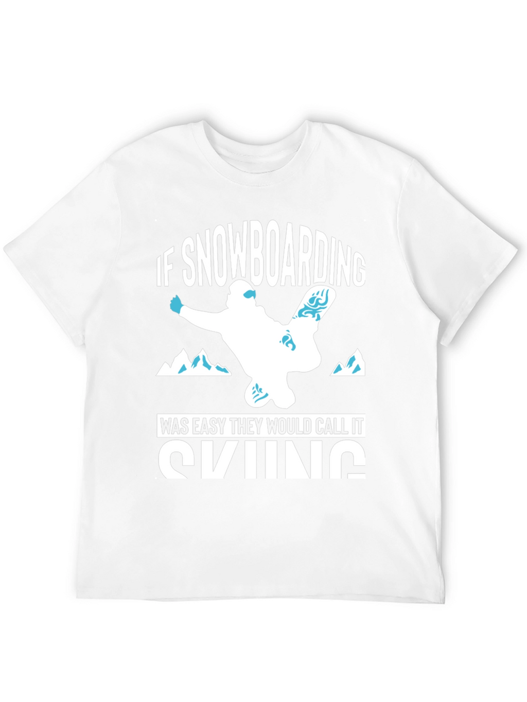 Funny Snowboarding vs Skiing Black T-Shirt