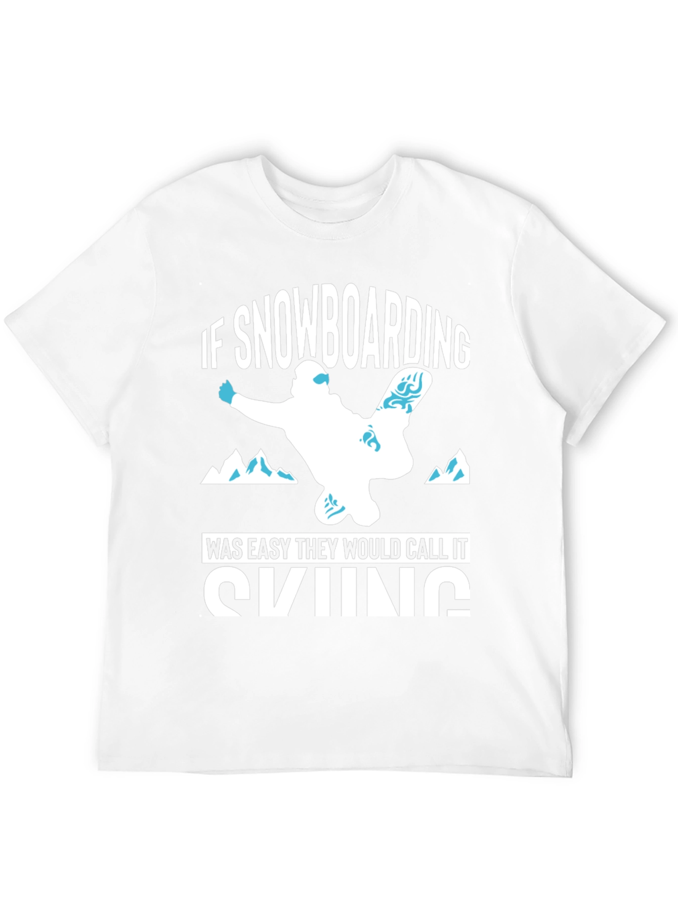 Funny Snowboarding vs Skiing Black T-Shirt