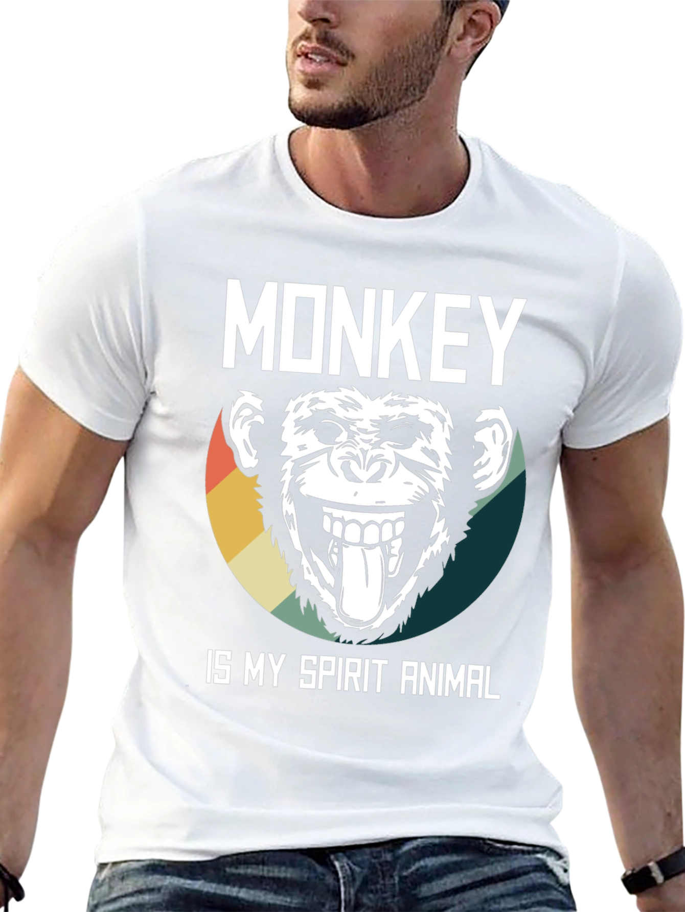 Monkey Spirit Animal Graphic Tee